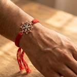 Load image into Gallery viewer, Premium Flower 925 Sterling Silver Rakhi for Brother