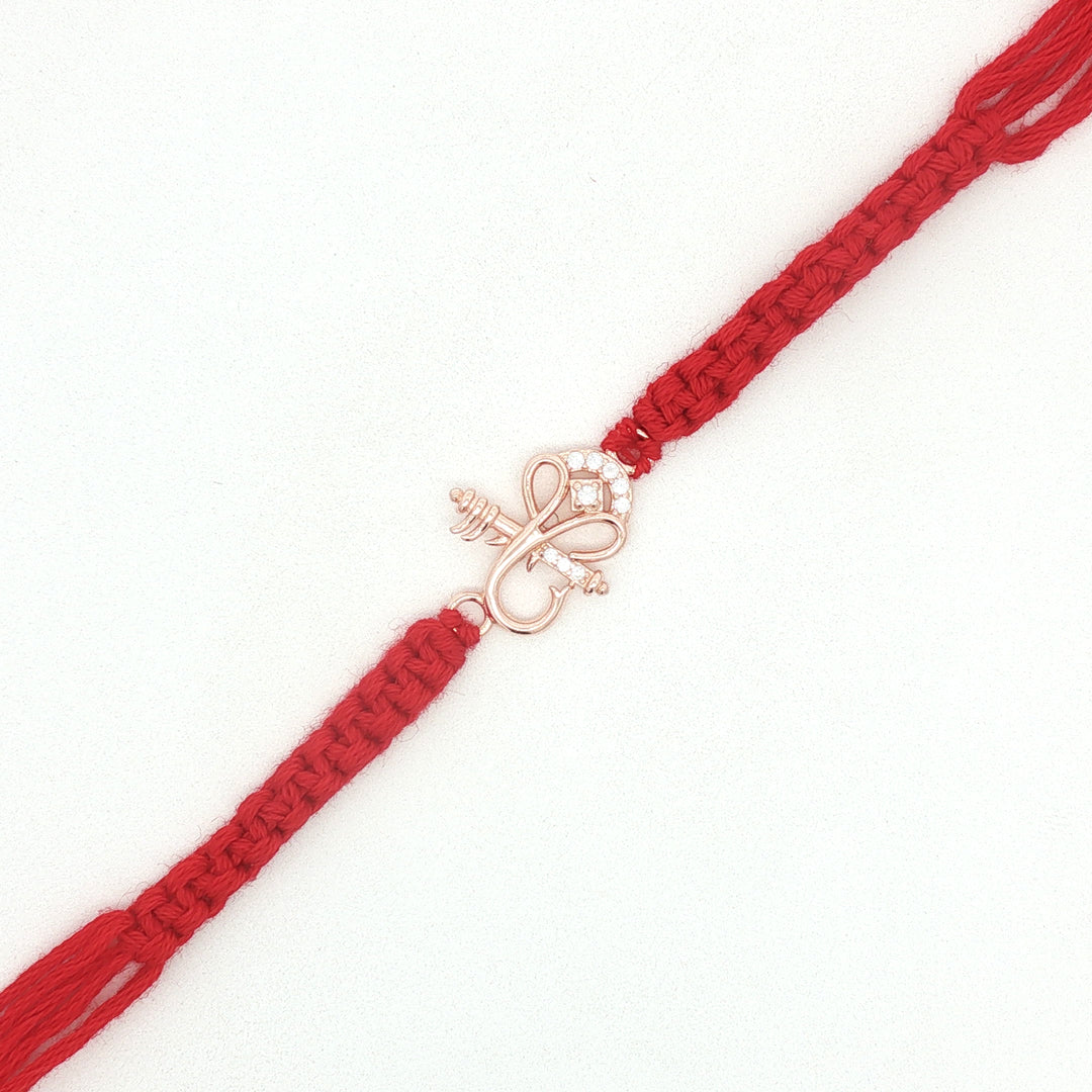 Premium Ganesh Ji 925 Sterling Silver Rakhi for Brother