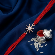 Premium Surya Design 925 Sterling Silver Rakhi for Brother
