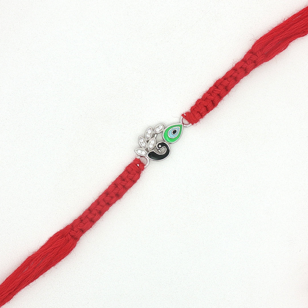 Premium Feather 925 Sterling Silver Rakhi for Brother