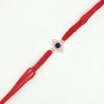 Load image into Gallery viewer, Premium Eye Shape 925 Sterling Silver Rakhi for Brother