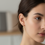 Load image into Gallery viewer, Mia'h Double Hoops Two Tone 925 Sterling Silver Hoop Earrings