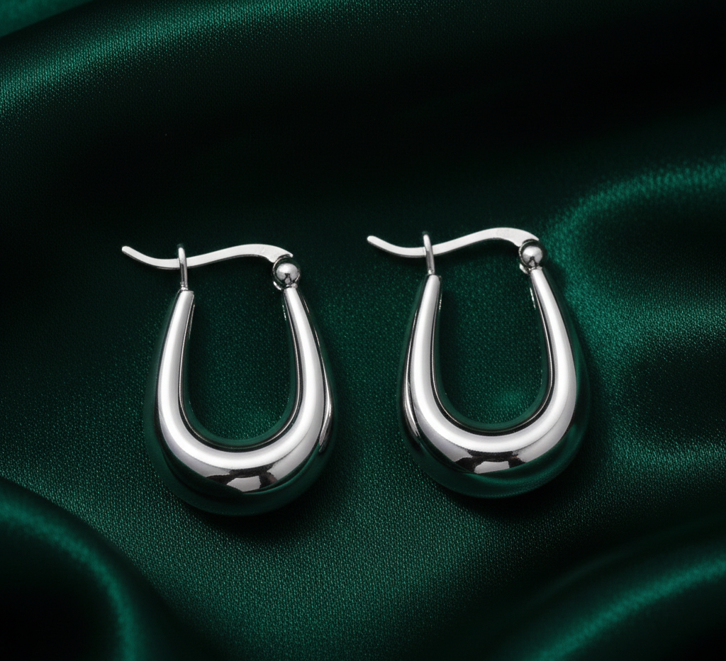 Samriddhi 925 Sterling Silver Hoop Earrings