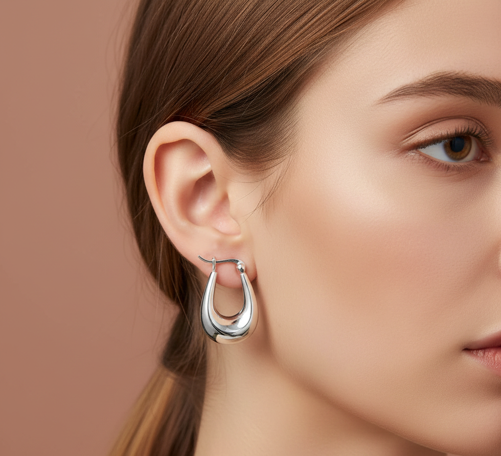 Samriddhi 925 Sterling Silver Hoop Earrings