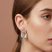 Samriddhi 925 Sterling Silver Hoop Earrings