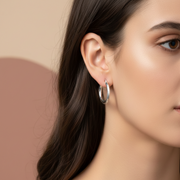 Mukti 925 Sterling Silver Hoop Earrings