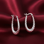 Load image into Gallery viewer, Twister 925 Sterling Silver Hoop Earrings