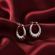 Twister Alto 925 Sterling Silver Hoop Earrings
