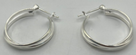 Load image into Gallery viewer, Intertwined Solid Plain 925 Sterling Silver Hoop Earrings
