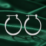 Load image into Gallery viewer, Intertwined Solid Plain 925 Sterling Silver Hoop Earrings