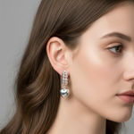 Load image into Gallery viewer, Camellia Heart 925 Sterling Silver Earrings