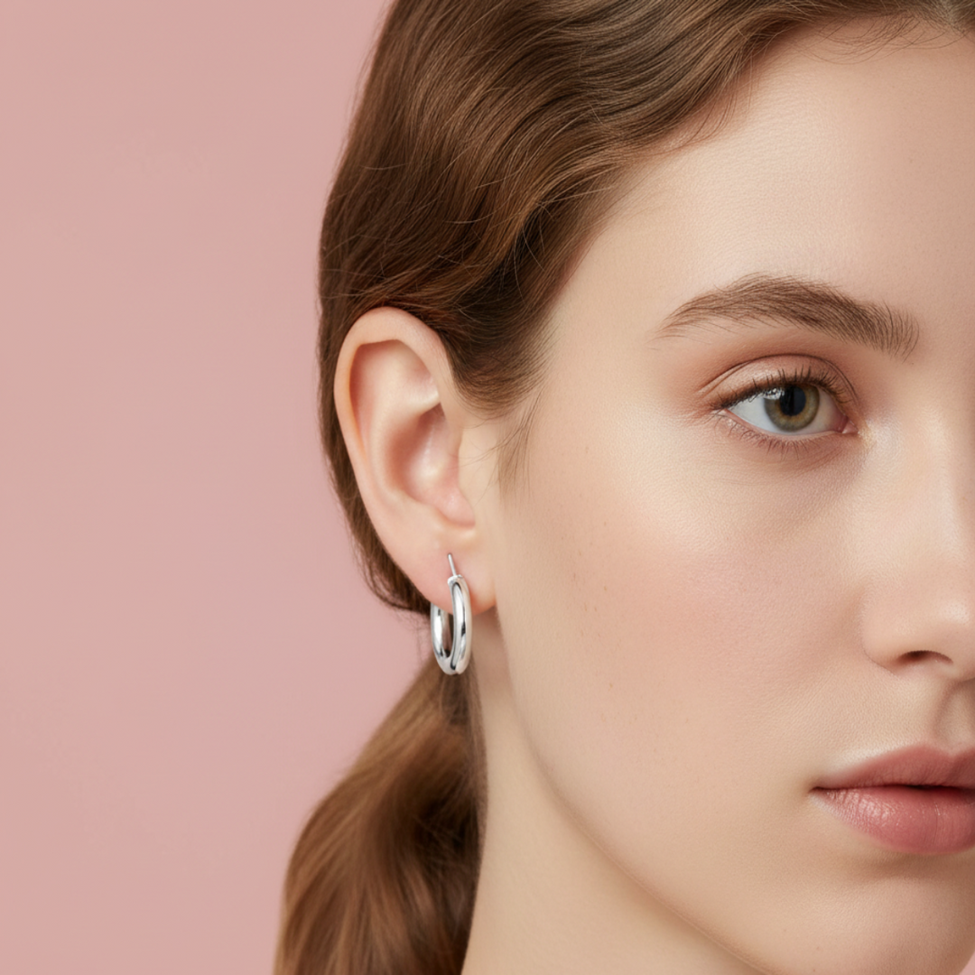 925 Sterling Silver Hoop Earrings