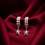 Load image into Gallery viewer, Bubble Shape With Star 925 Sterling Silver Bali Earring