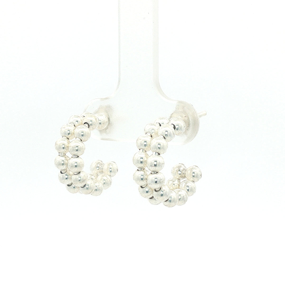 Bubble Shape 925 Sterling Silver Bali Earring