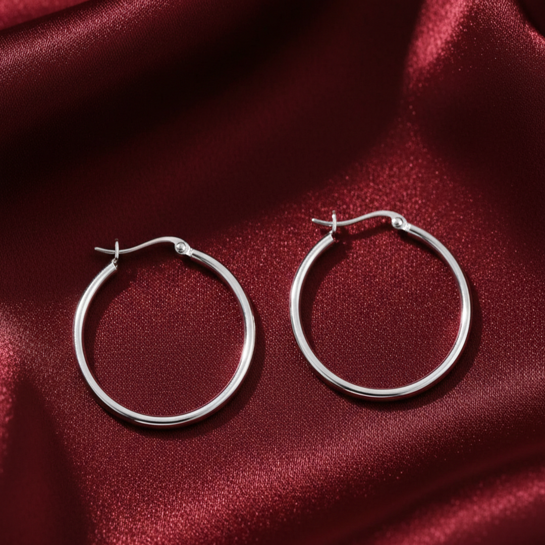 Round Shape 925 Sterling Silver Bali Earring