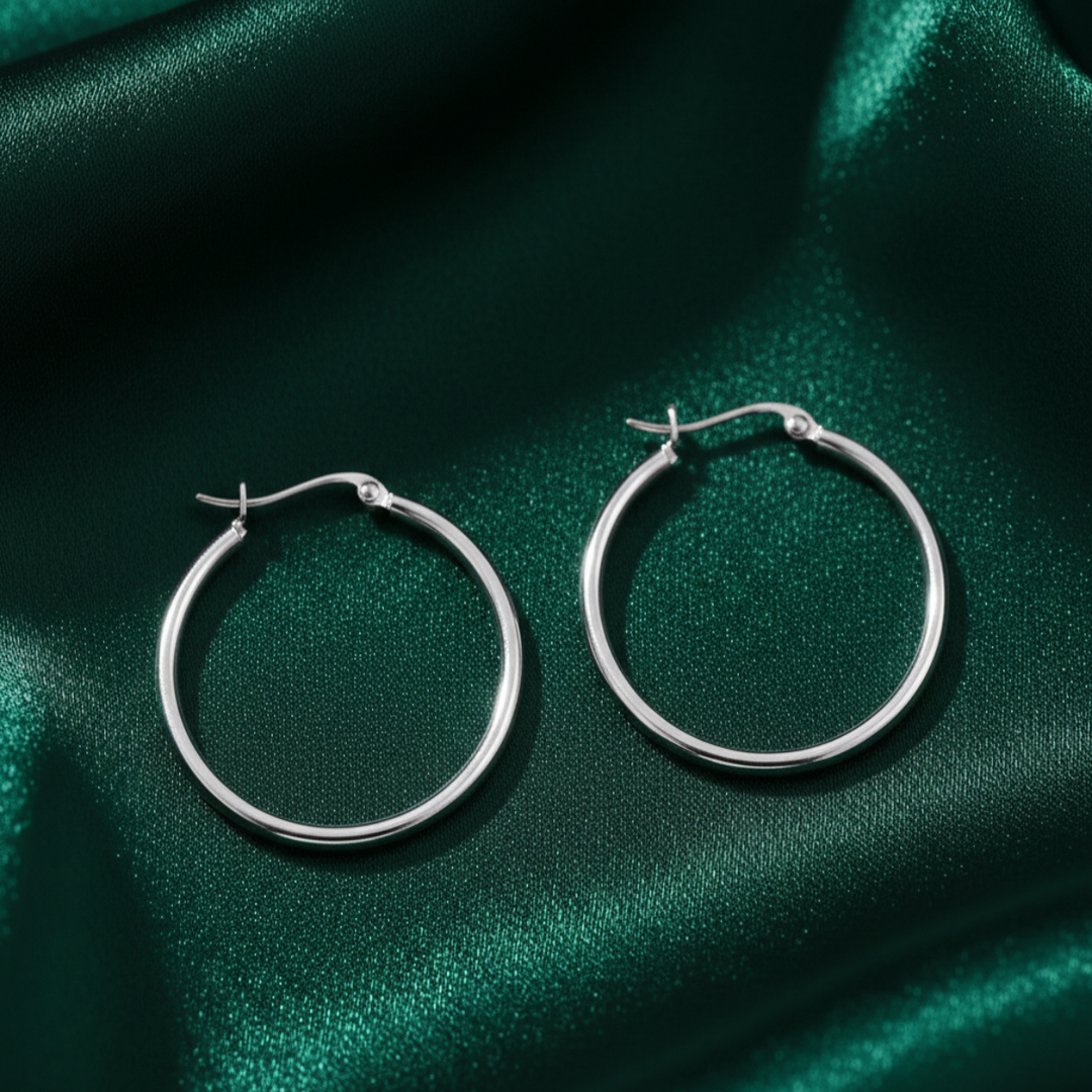 Round Shape 925 Sterling Silver Bali Earring