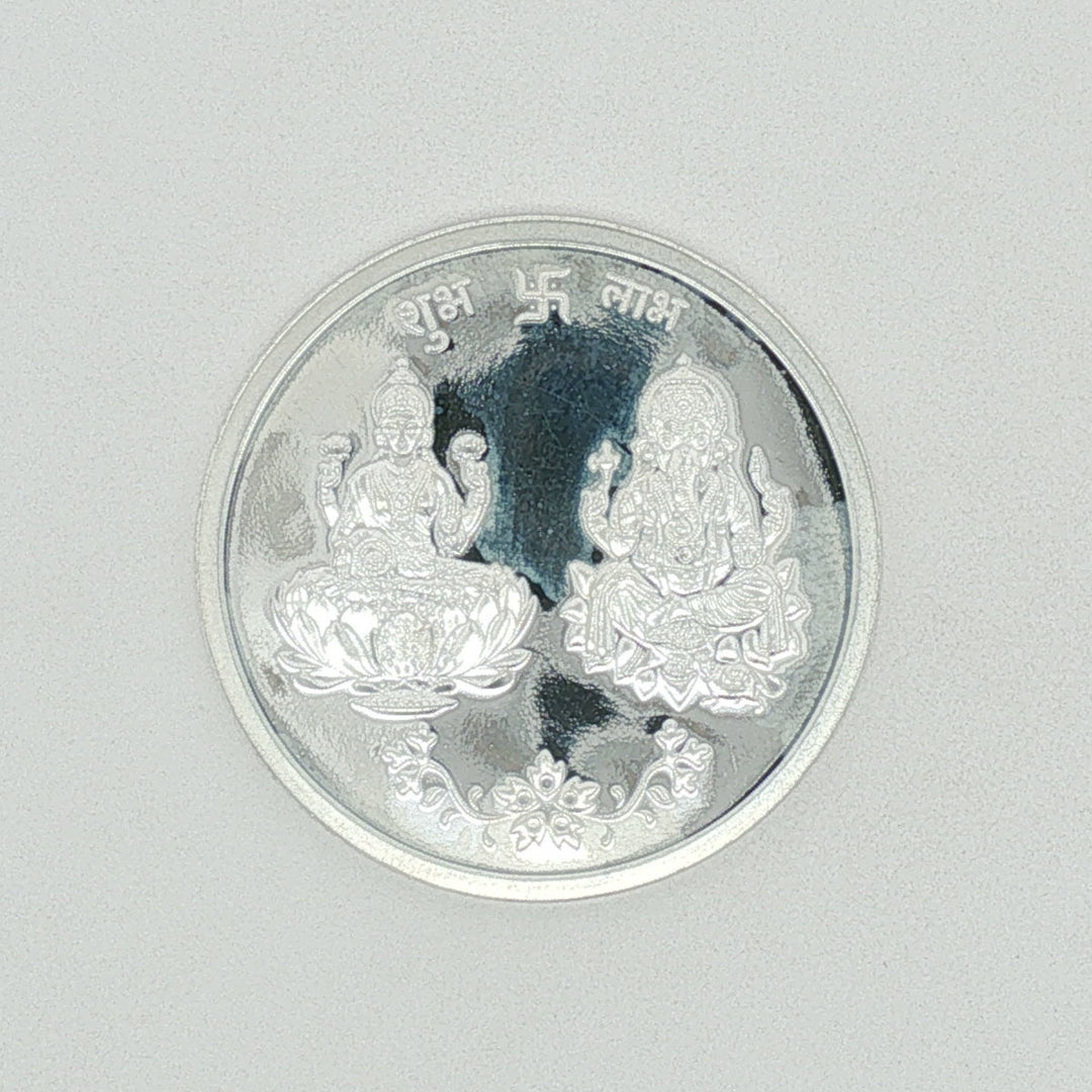 Laxmi and Ganesh 999 purity Silver Coins Available in 10 GRM /20 GRM