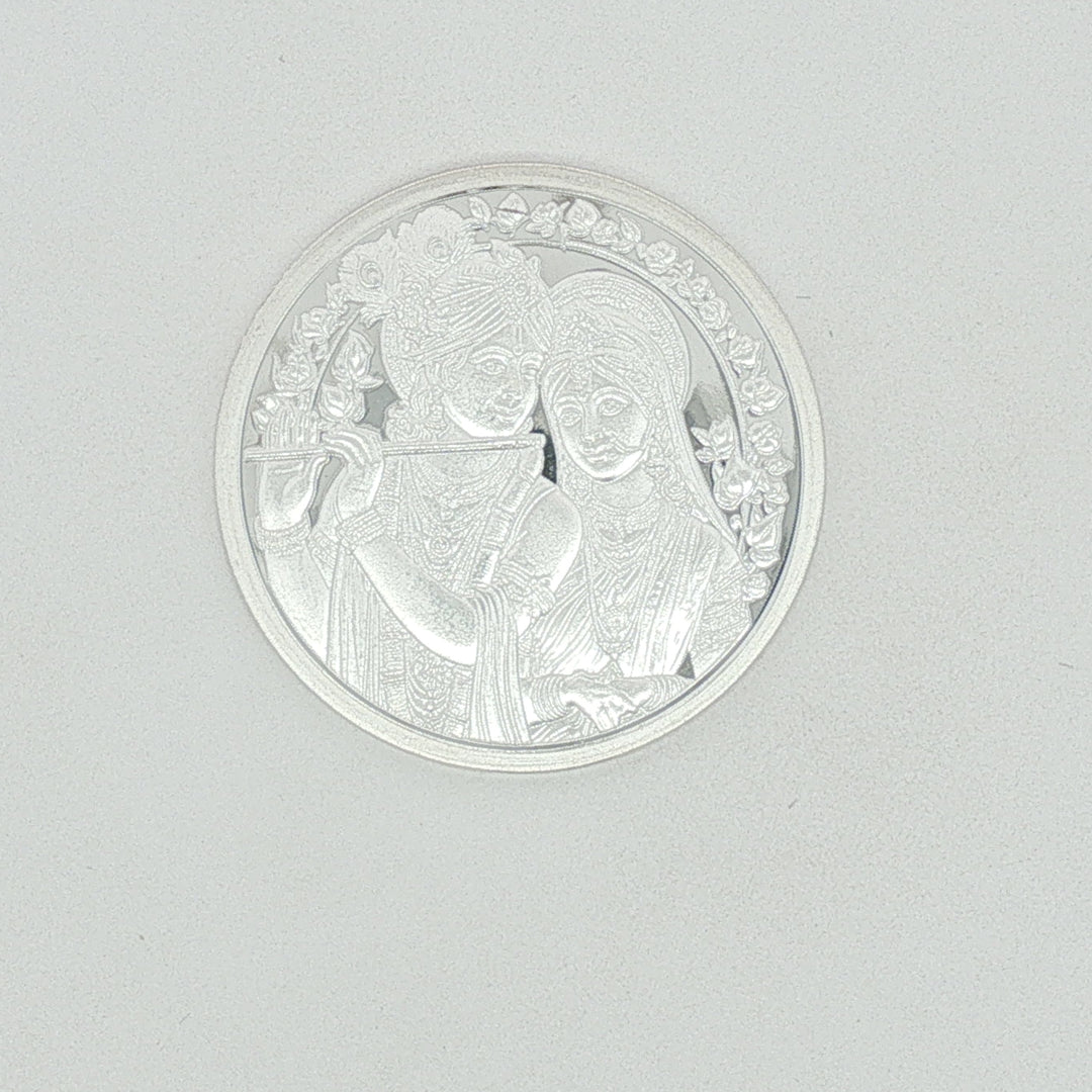 Radha Krishna Ji 999 purity Silver Coins 10 Gms