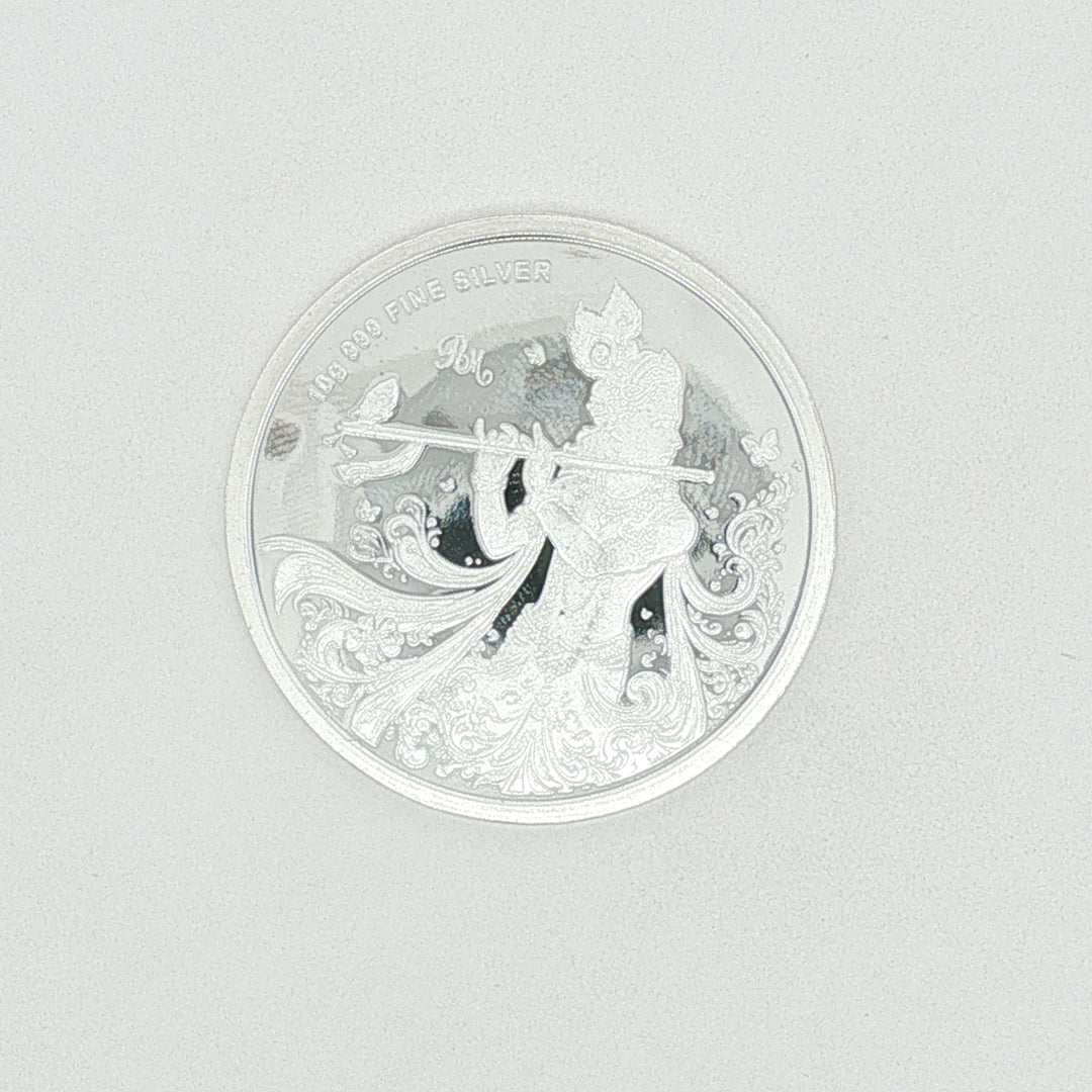 Radha Krishna Ji 999 purity Silver Coins 10 Gms