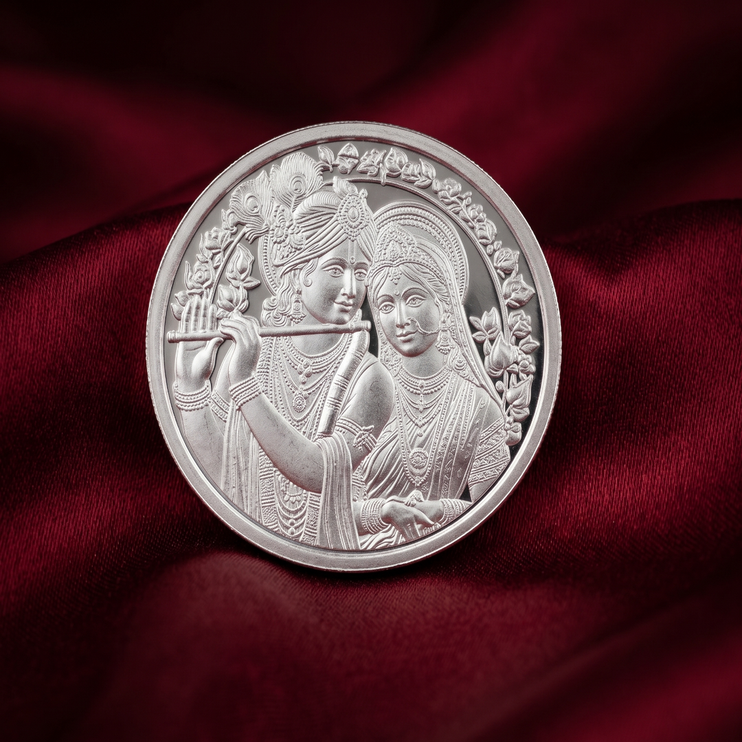 Radha Krishna Ji 999 purity Silver Coins 10 Gms