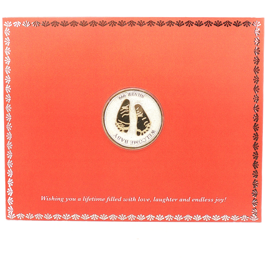 Welcome Baby Born 999 purity Silver Coins Available in  10 Gms