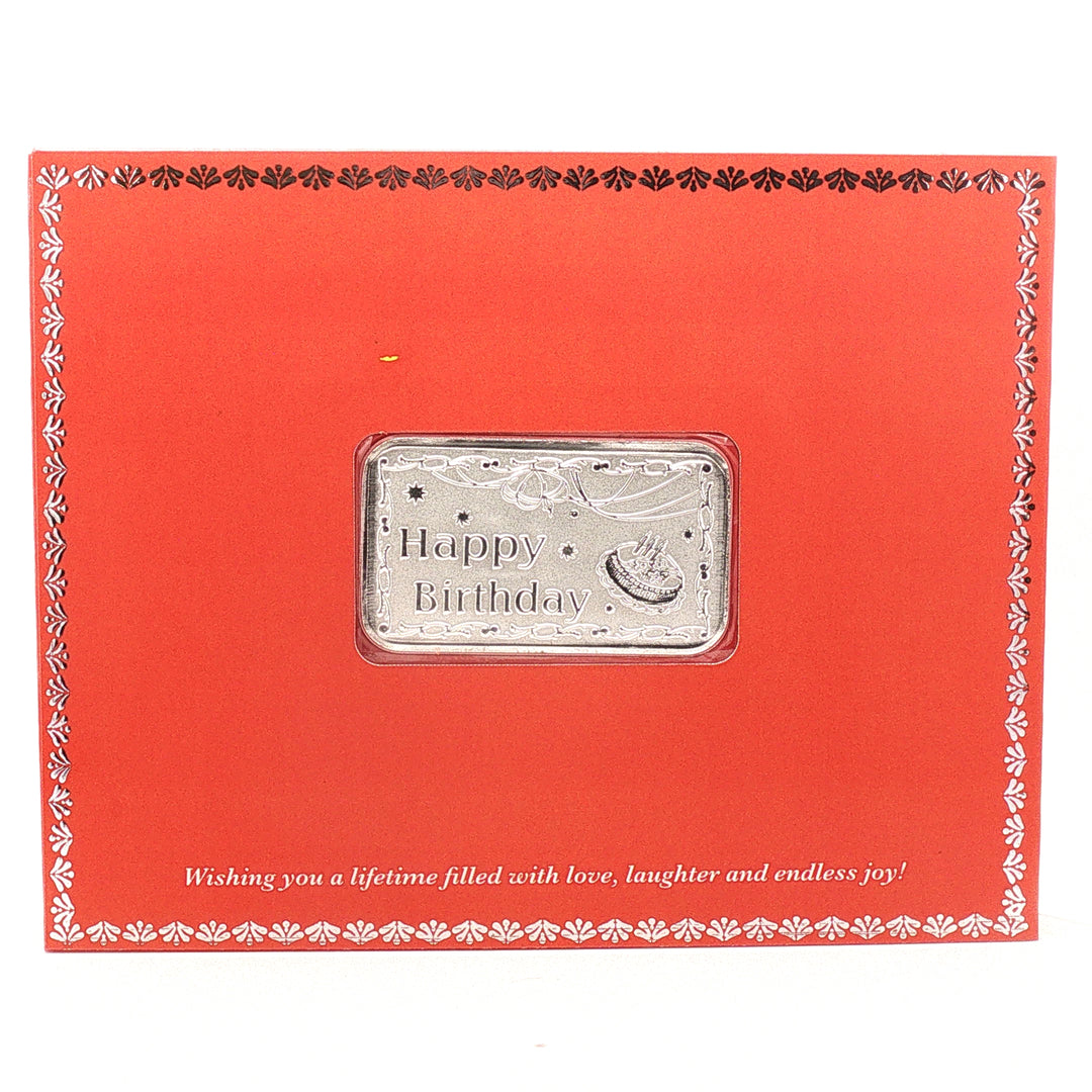 Happy Brithday 999 purity Silver Coins  Available in  10 Gms