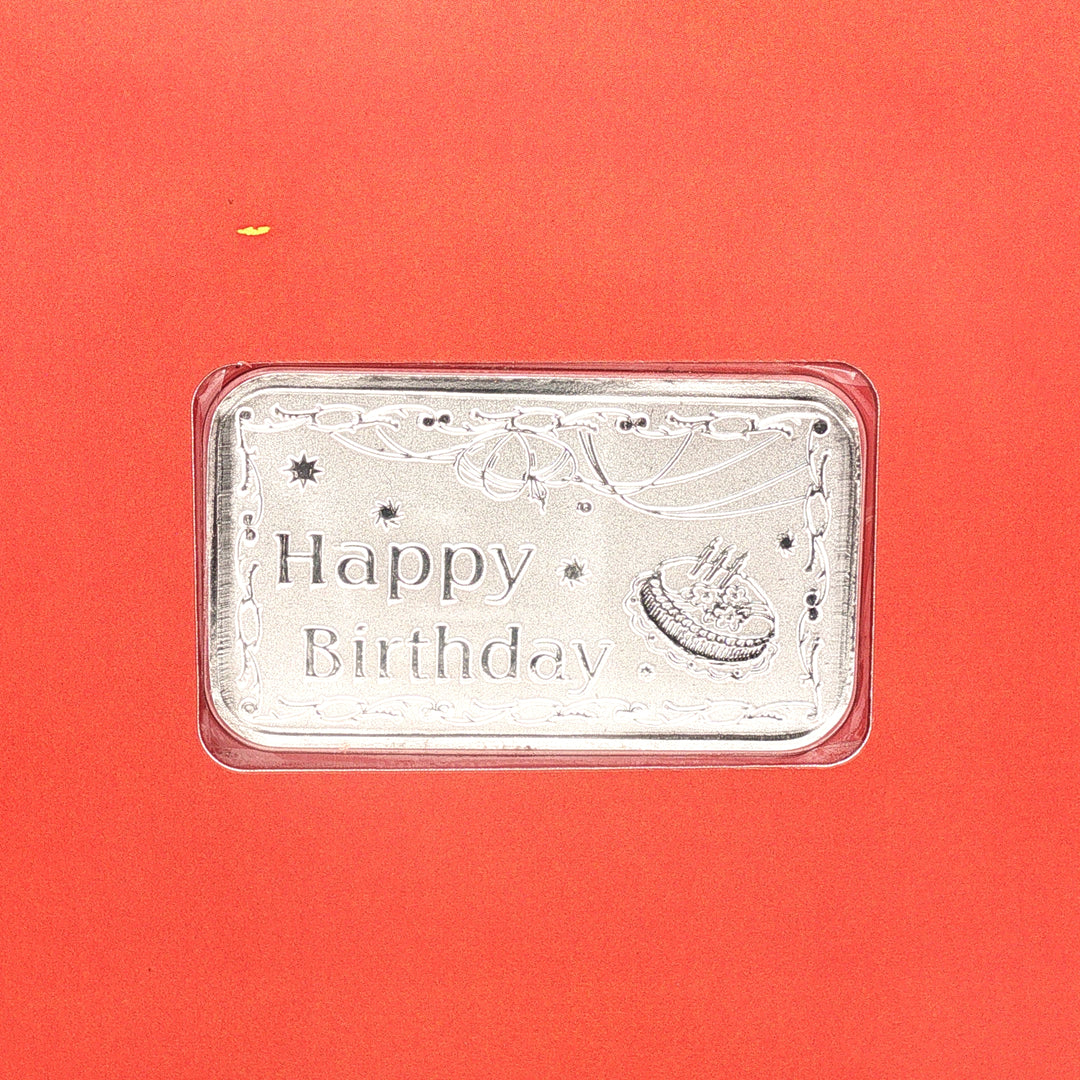 Happy Brithday 999 purity Silver Coins  Available in  10 Gms