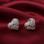 Load image into Gallery viewer, Braided Knot 925 Sterling Silver Stud Earrings