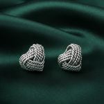 Load image into Gallery viewer, Braided Knot 925 Sterling Silver Stud Earrings