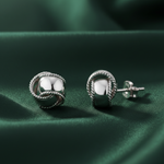 Load image into Gallery viewer, Twin Knot 925 Sterling Silver Stud Earrings