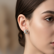 Twin Knot 925 Sterling Silver Stud Earrings