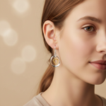 Load image into Gallery viewer, Valentine Two Tone 925 Sterling Silver Hook Earrings for Women