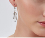 Load image into Gallery viewer, Oval Circles 925 Sterling Silver Dangling Hook Earrings for Women
