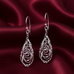 Load image into Gallery viewer, Eccentric Round 925 Sterling Silver Dangling Hook Earrings for Women