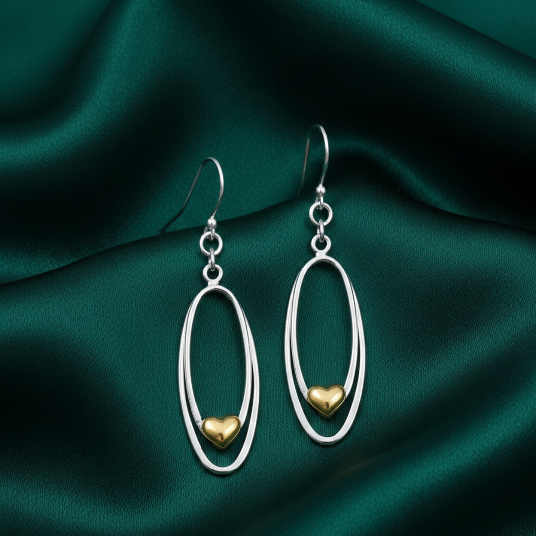 Deep Love 925 Sterling Silver Dangling Hook Earrings for Women