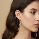 Load image into Gallery viewer, Triangle 925 Sterling Silver Dangling Hook Earrings for Women