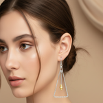 Load image into Gallery viewer, Triangle 925 Sterling Silver Dangling Hook Earrings for Women