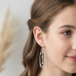 Load image into Gallery viewer, Oval Chimes 925 Sterling Silver Dangling Hook Earrings for Women