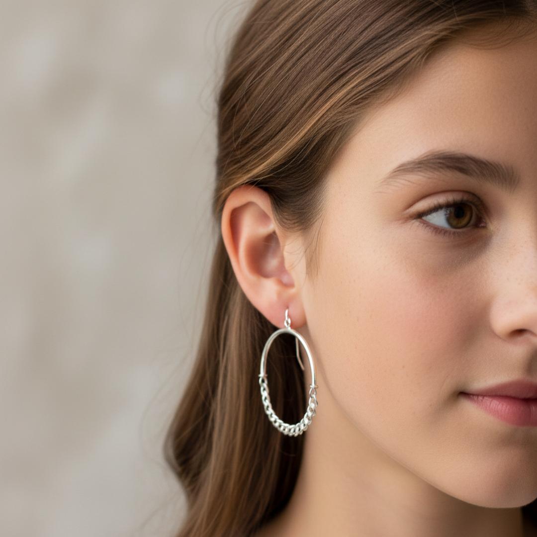 Link 925 Sterling Silver Earrings