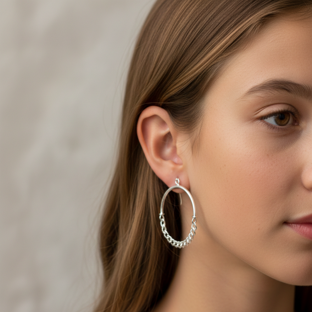 Link 925 Sterling Silver Earrings