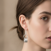 Handmade Chimes 925 Sterling Silver Dangling Hook Earrings for Women