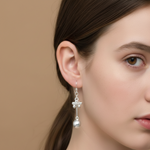 Load image into Gallery viewer, Metal ball 925 Sterling Silver Dangling Hook Earrings for Women