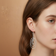 Oval Link 925 Sterling Silver Earrings