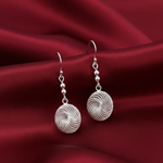 Load image into Gallery viewer, Geometric Waves 925 Sterling Silver Dangling Hook Earrings for Women