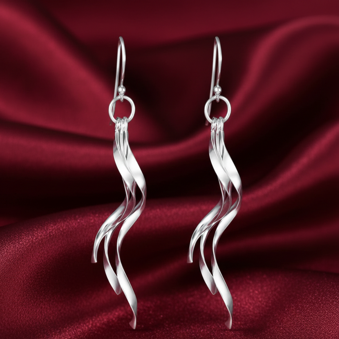 Nalini 925 Sterling Silver Dangling Hook Earrings for Women
