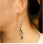 Load image into Gallery viewer, Nalini 925 Sterling Silver Dangling Hook Earrings for Women
