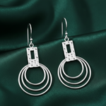 Load image into Gallery viewer, Circular Link 925 Sterling Silver Earrings
