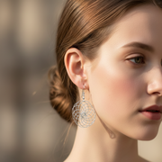 Geometric Link 925 Sterling Silver Earrings