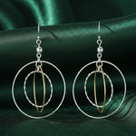 Load image into Gallery viewer, Galaxy Two Tone Link 925 Sterling Silver Earrings
