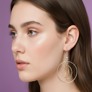 Galaxy Two Tone Link 925 Sterling Silver Earrings